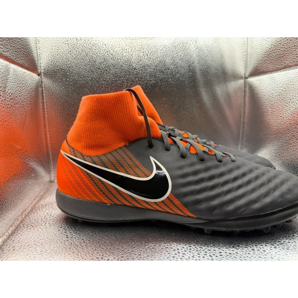 Size 12 Nike Obra X Magista 2 Academy Black Orange Mens Soccer‎ Shoes AH7311-080